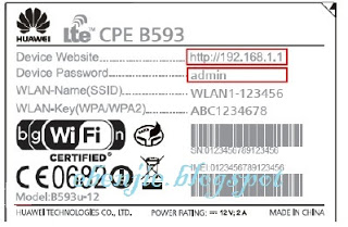 lte cpe b593 admin password
